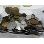 A small tub of mixed coinage GB and Worldwide