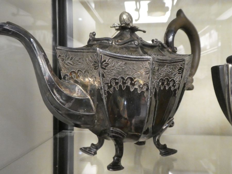 A Victorian silver plated kettle on stand and a Christoffel vase and sundry - Image 3 of 3