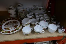 A selection of Royal Worcester Evesham pattern and Spode plates