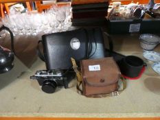 A selection of vintage camera equipment etc, including Olympus 35RD