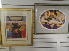 Beryl Cook, a limited edition pencil signed print of two ladies smoking, 27/850, and one other simil