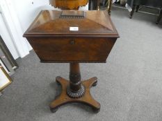 A Victorian Mahogany Teaboy on turned pillar and shaped base 77cm high