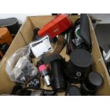 Various camera lenses, filters etc including a Sigma 250mm and a paragon 200mm