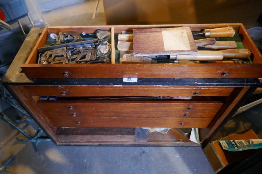 Engineer's chest with contents - Image 2 of 2