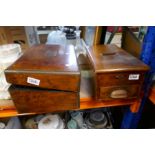 Vintage mahogany till and a writing box