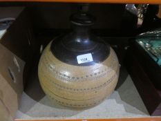 A Studio pottery style lamp of generous proportions, height 35cm approx