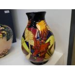 Moorcroft, a parasol dance vase decorated with stylised mushrooms, 20cm approx
