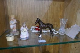 A royal Doulton Bunnykins figure, a Doulton horse and sundry