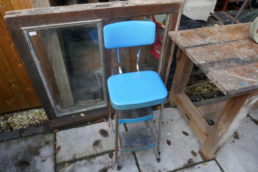 Vintage blue metamorphic high chair - Image 3 of 3