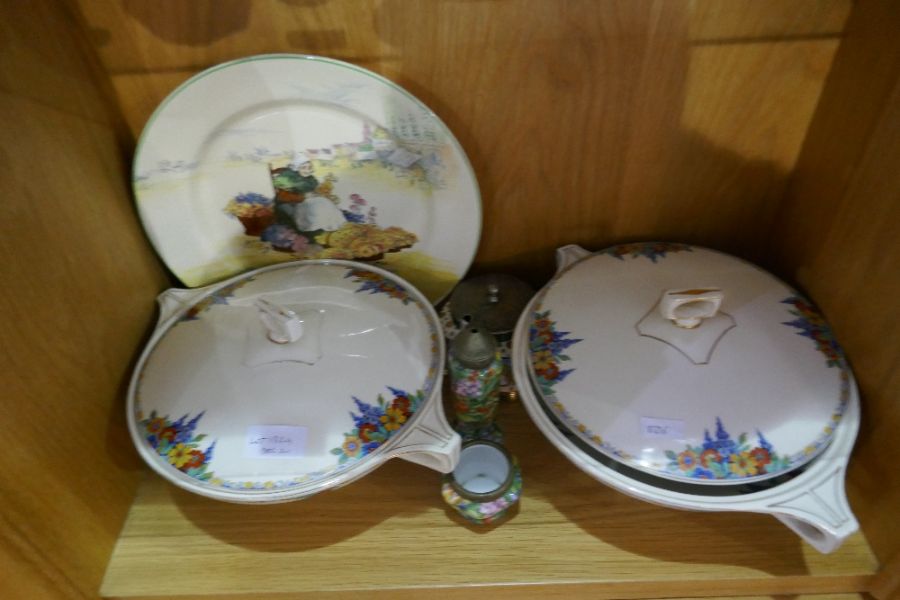 Four bisque figures and a Royal Doulton plate and sundry - Image 3 of 4