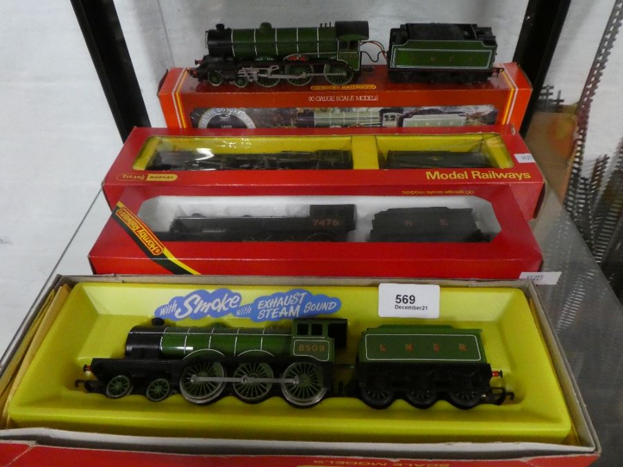 Hornby OO Gauge, 4 boxed locomotives with tenders to include a Brittania R259, all boxed