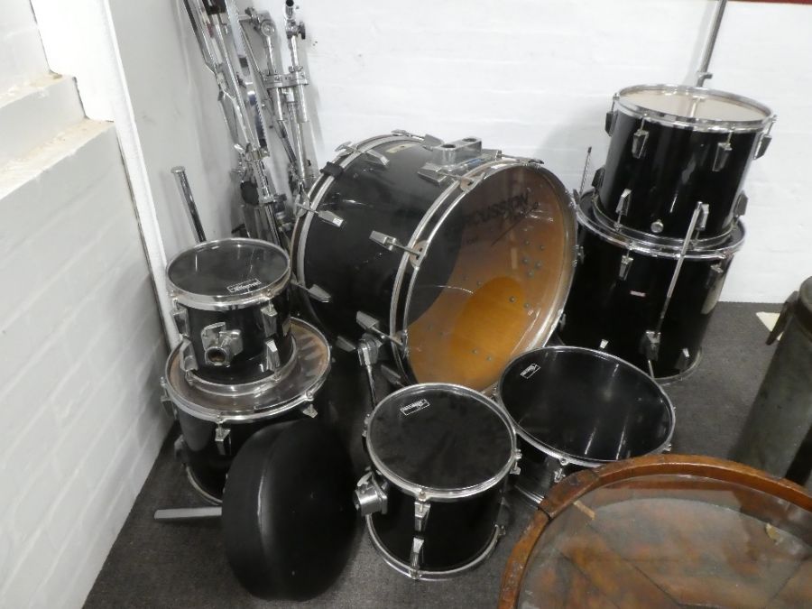 Percussion Plus, a drum kit with stands and stool, 7 drums in total - Image 7 of 9