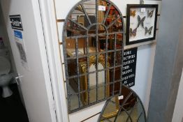 Small leaded glass mirror