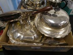 A small quantity of silver plated items