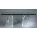 Lion in Frost style "Iceberg" Lucite table.