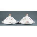 Pair of Royal Vienna covered platters, 19th c.