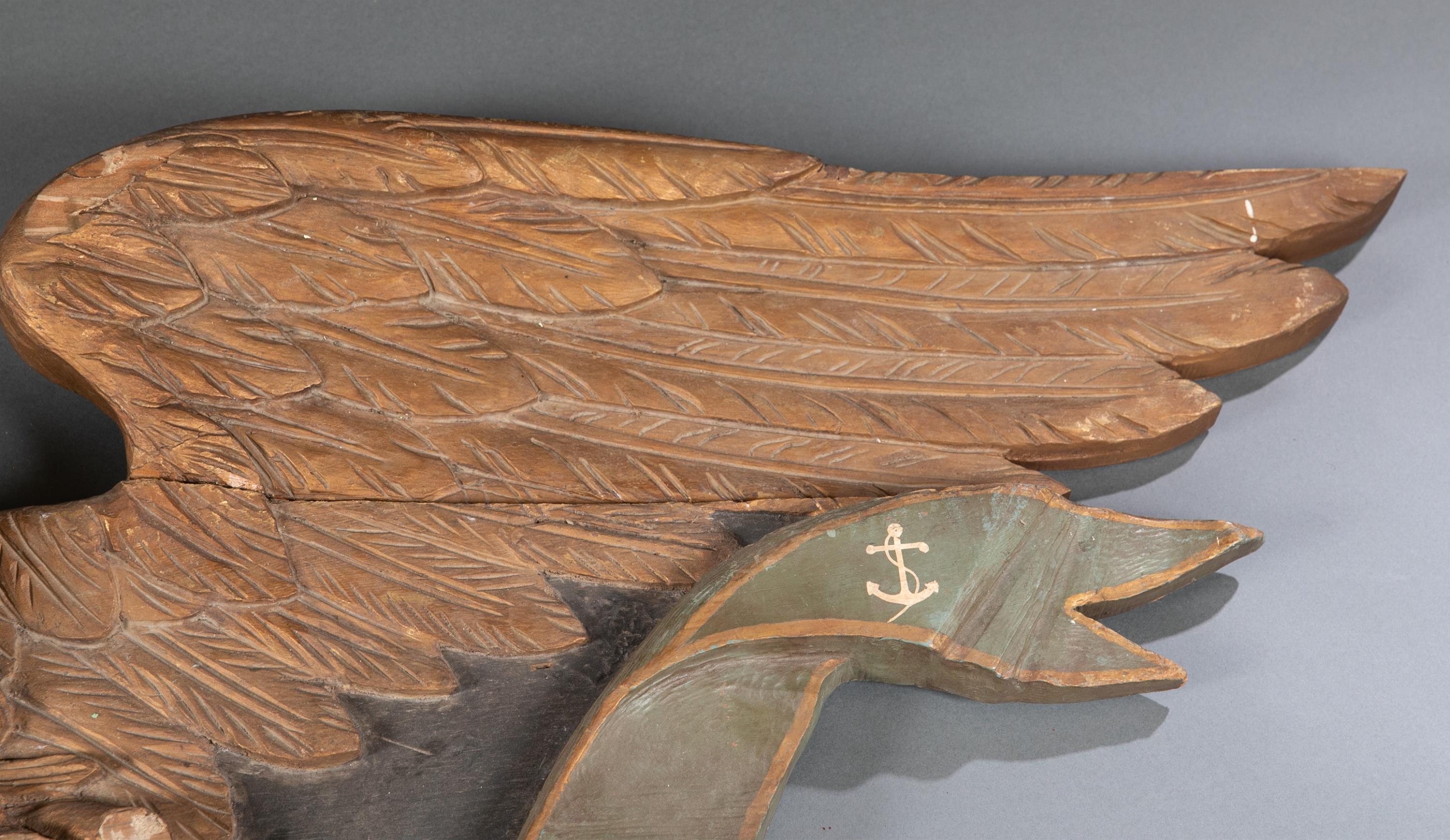 John Bellamy style carved eagle plaque. - Image 5 of 5