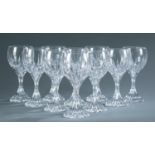 10 Baccarat "Massena" bordeaux glasses