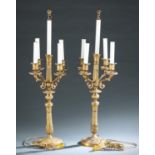 Pair of Charles X style candelabras.