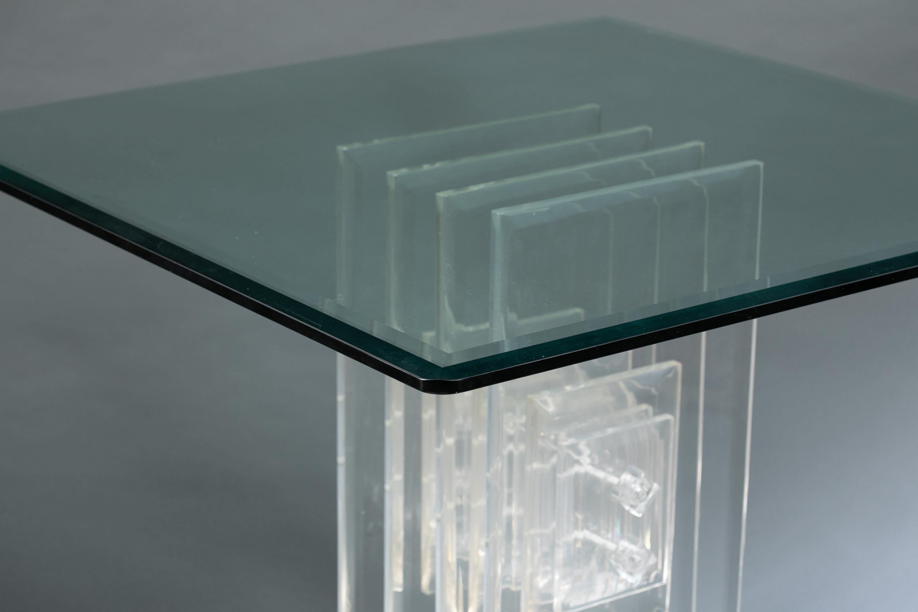 Hollywood Regency Lucite acrylic table. - Image 2 of 4