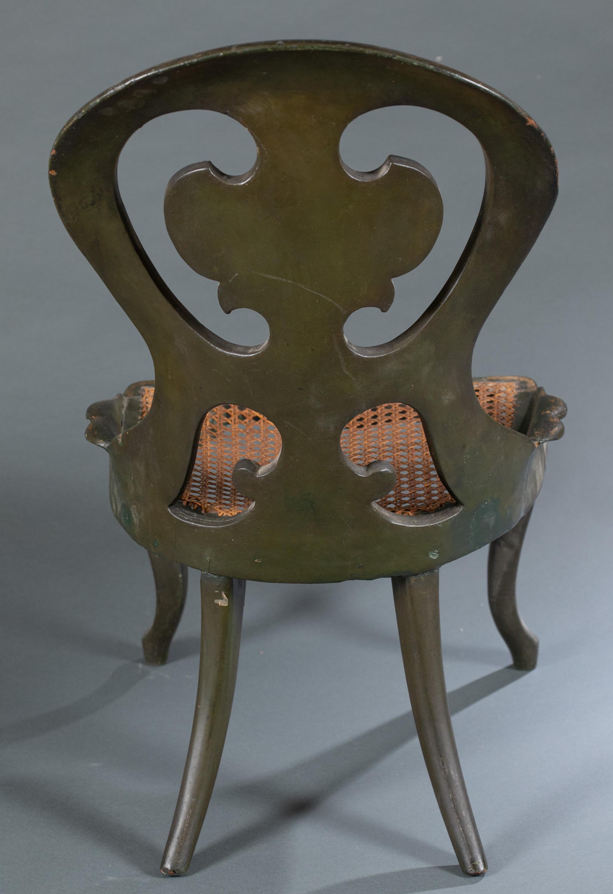 English paper mache chair, 19th c. - Image 5 of 5