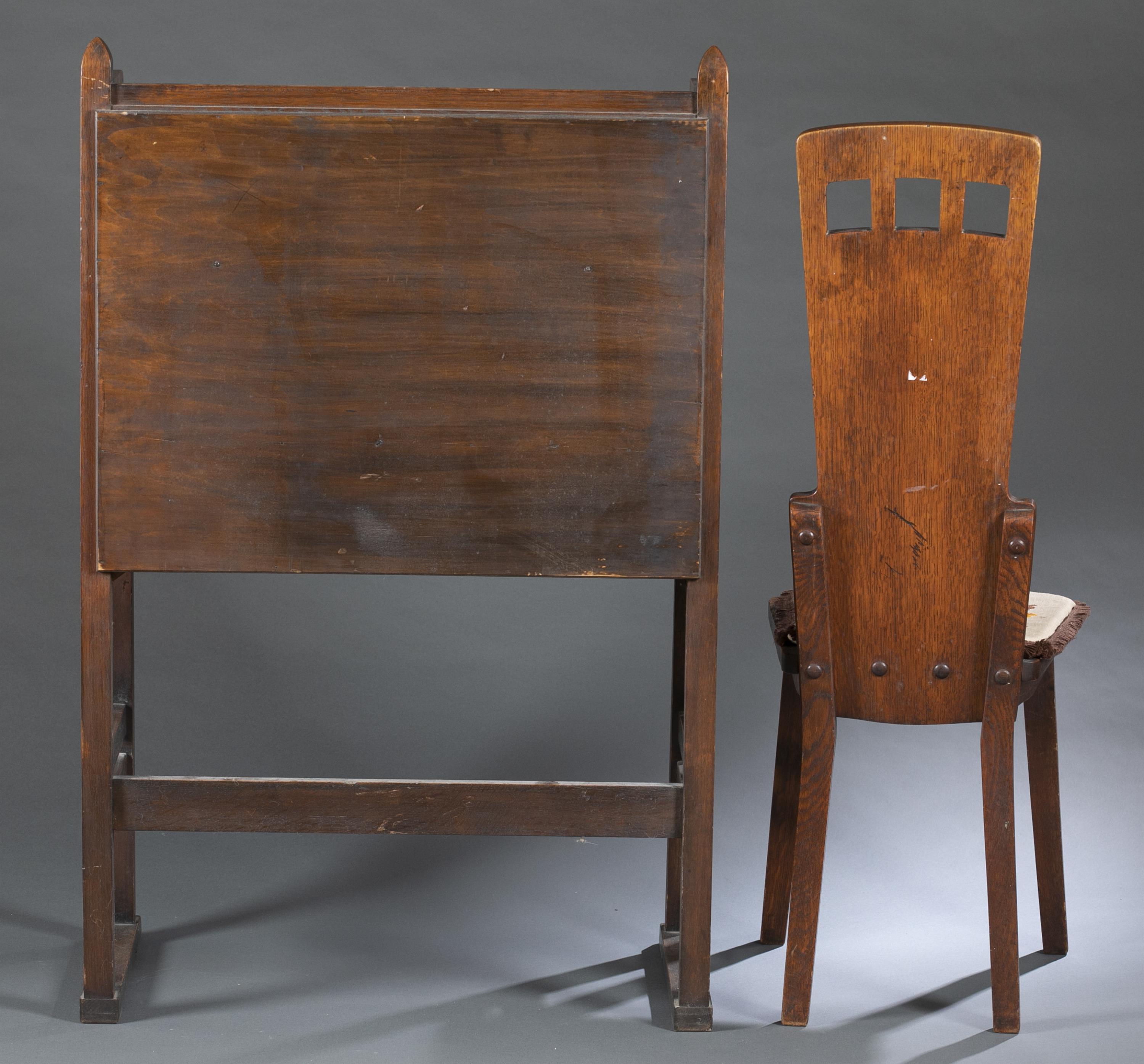 American Arts & Crafts Stickley Bros desk & chair - Image 6 of 8