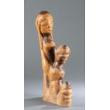 Kapo, "The Family of Love," wood sculpture.