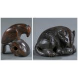 2 Carved netsuke.