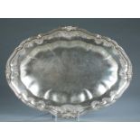 Danish Rococo Revival silver platter, 19th c.