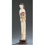 Ivory figure of a Chinese woman, 19th c.