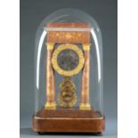 French Empire Barbot marquetry portico clock.