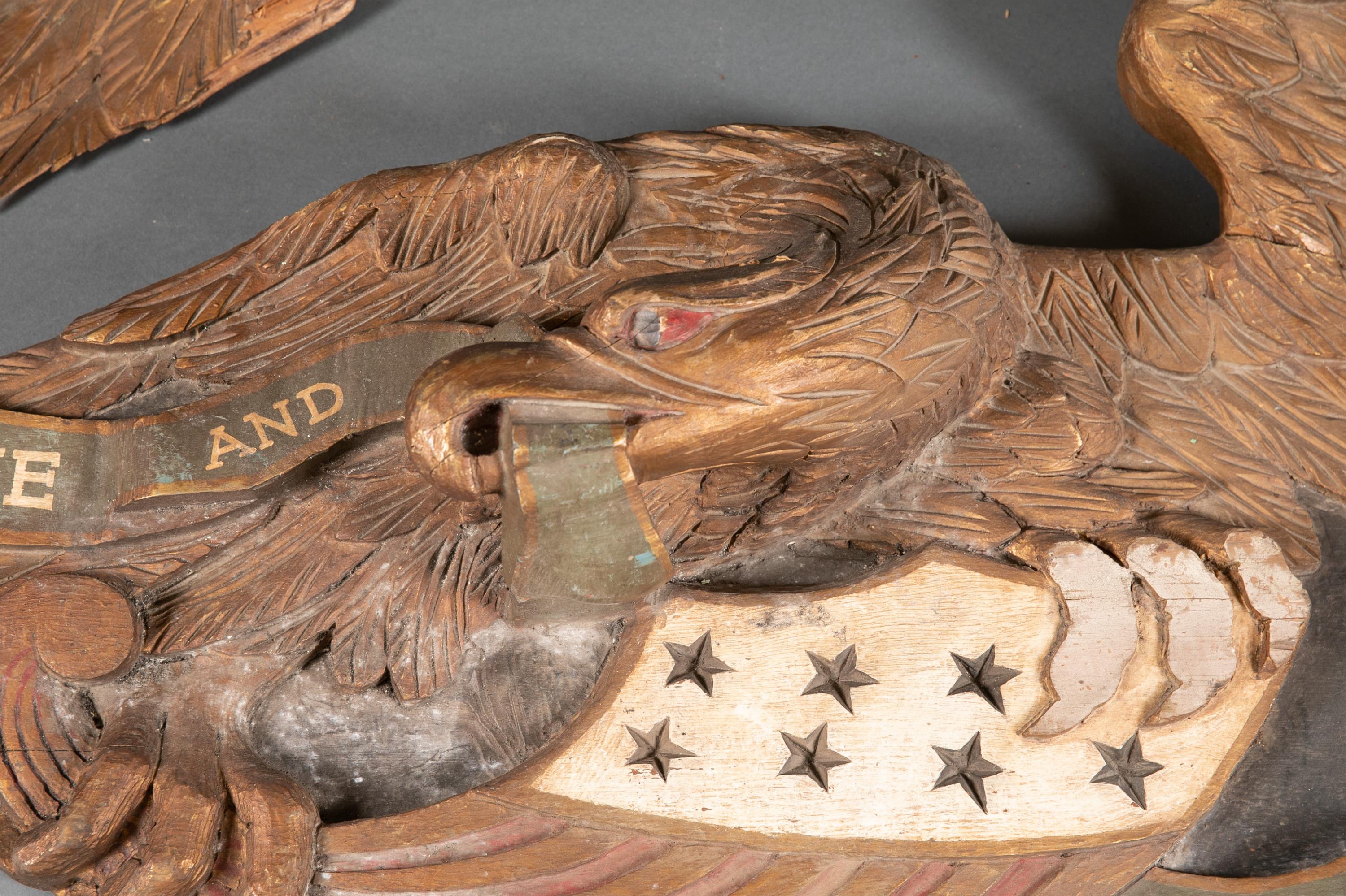 John Bellamy style carved eagle plaque. - Image 2 of 5