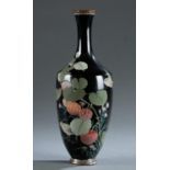 Japanese enameled brass vase