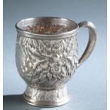 Tiffany and Co. sterling silver repousse cup.