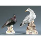 2 Meissen porcelain bird figures.