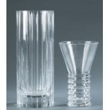 2 Baccarat glass vases.