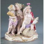 Meissen figural group depicting four seasons.