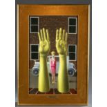 Martin Zerolo, Yellow Gloves, 20th c., O/C.