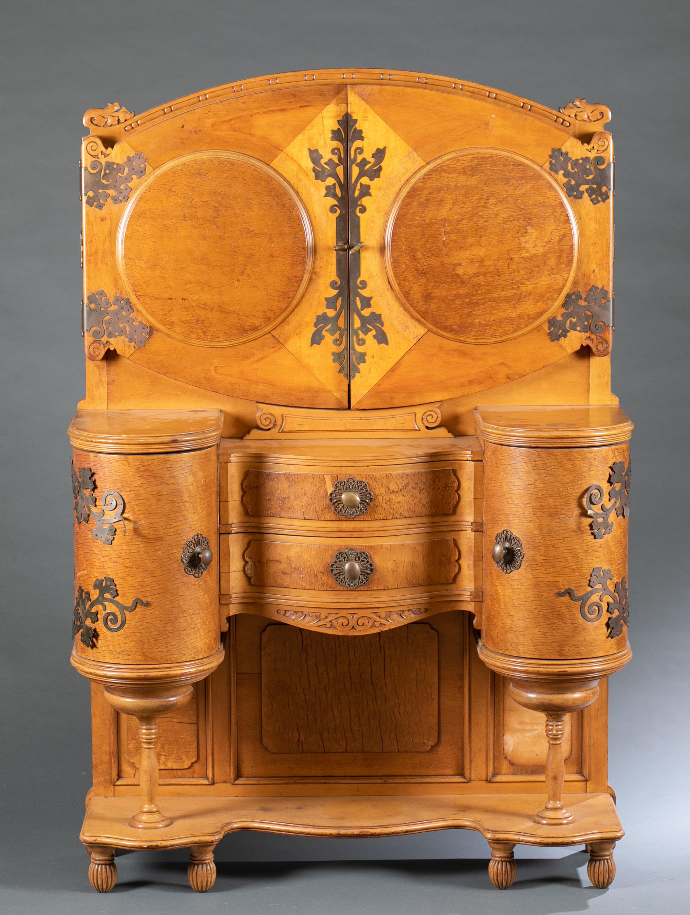 Bird's eye maple vanity, 1930's.