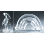 2 Van Teal Lucite acrylic sculptures.