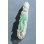 Chinese jadeite belt hook, 18th c.