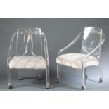 6 Hollywood Regency Hill Mfg. Co. Lucite chairs.