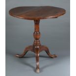 Queen Anne Mahogany tilt-top table, 18th c.