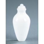 Chinese milk glass snuff bottle, 20th c.