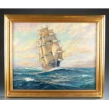 Charles Vickery, Tall Ship on Open Seas, O/C