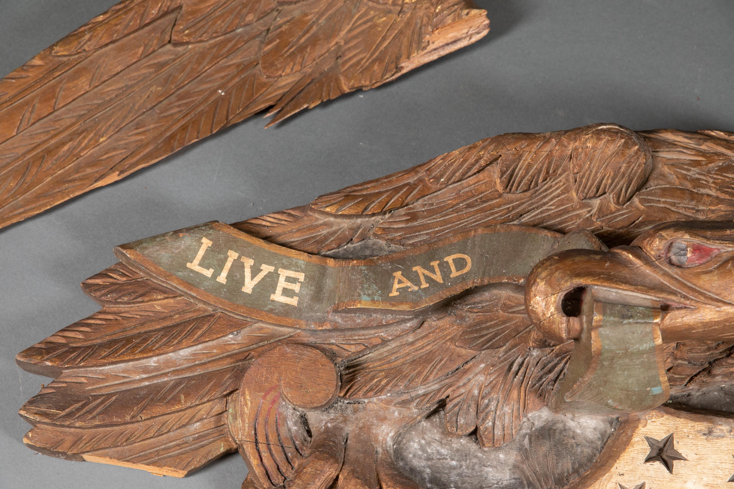John Bellamy style carved eagle plaque. - Image 3 of 5