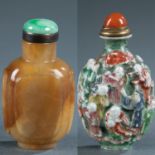 2 Chinese snuff bottles.