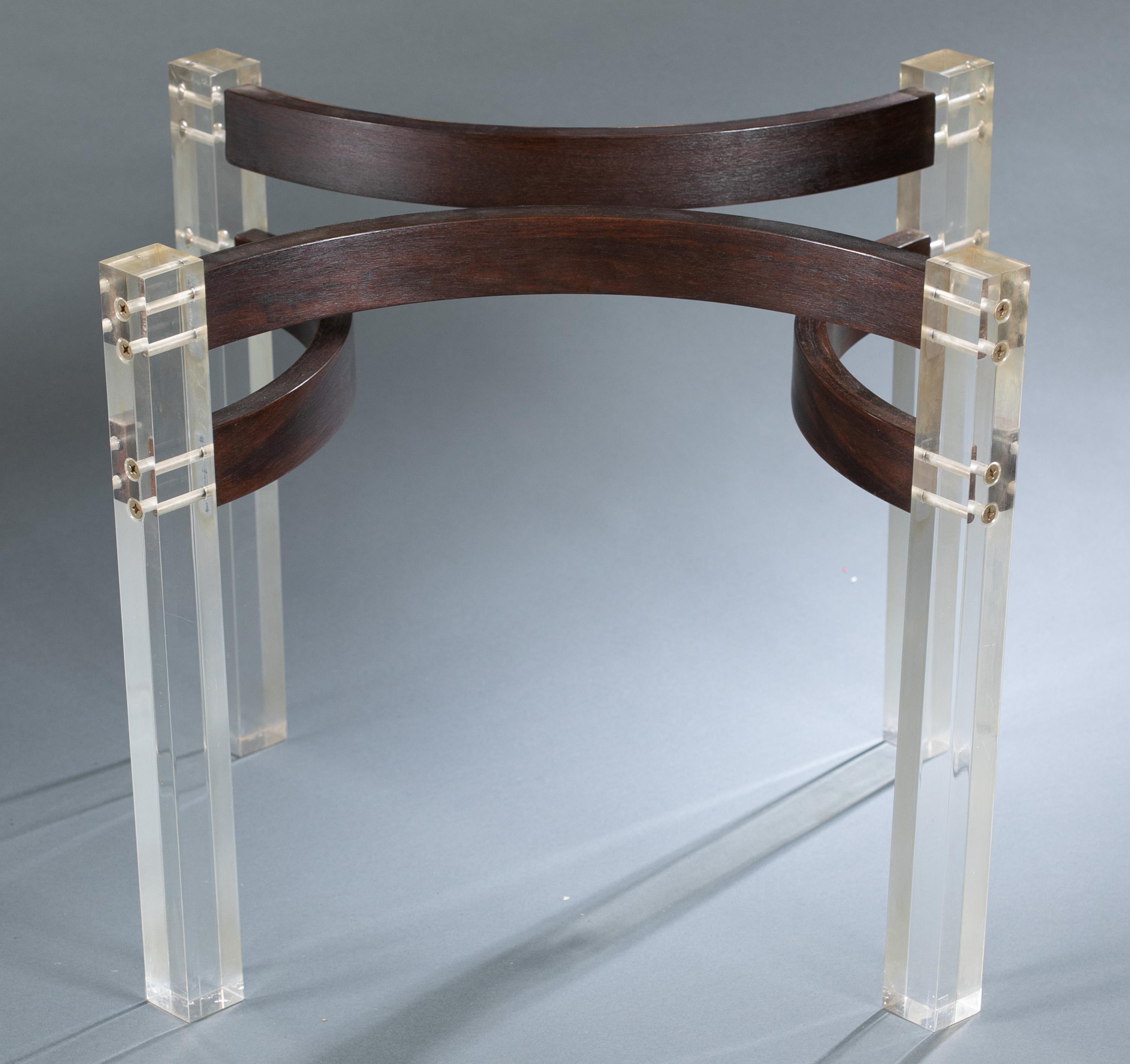 Pair of rosewood and Lucite coffee tables. - Image 7 of 7