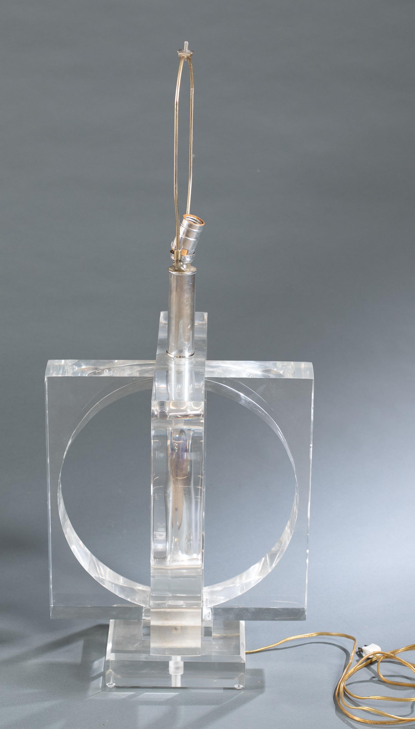 Pair of Modernist Lucite acrylic lamps. - Image 2 of 3