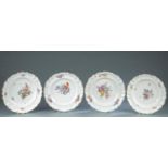 4 Zurich porcelain plates.